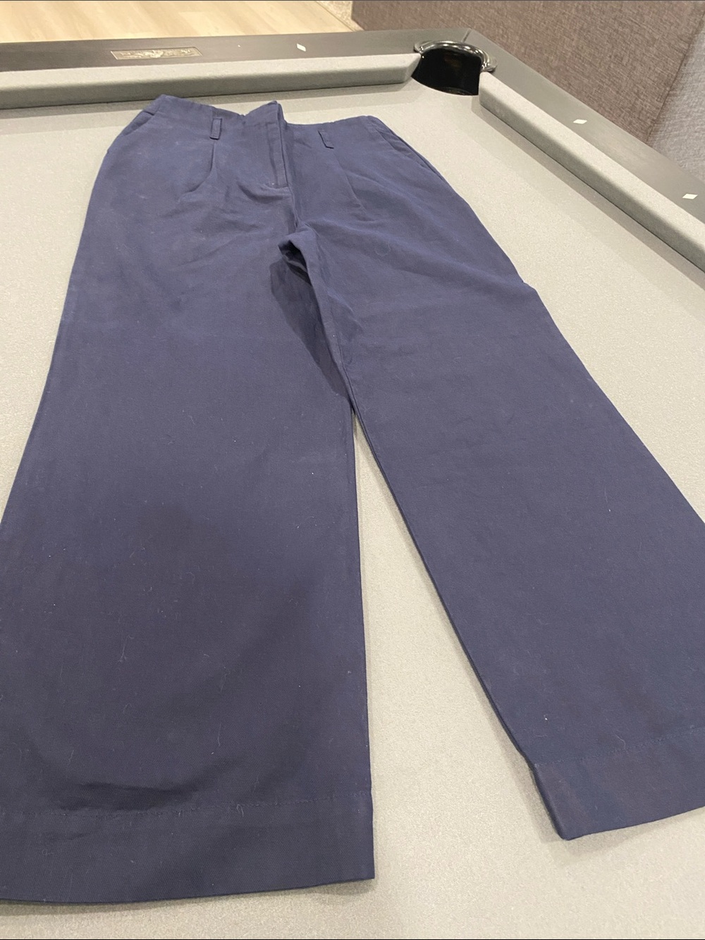 Boden Navy Wide-Leg Chinos